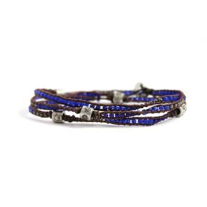 Wakami Dream – Women’s Leather Bracelet – Blue