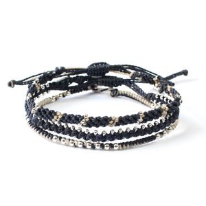 Circle of Life – Set of 3 Bracelet – Blue /Silver