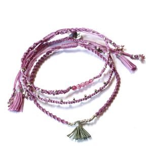3 Bracelets Set - Light Purple