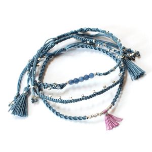 3 Bracelets Set - Light Blue